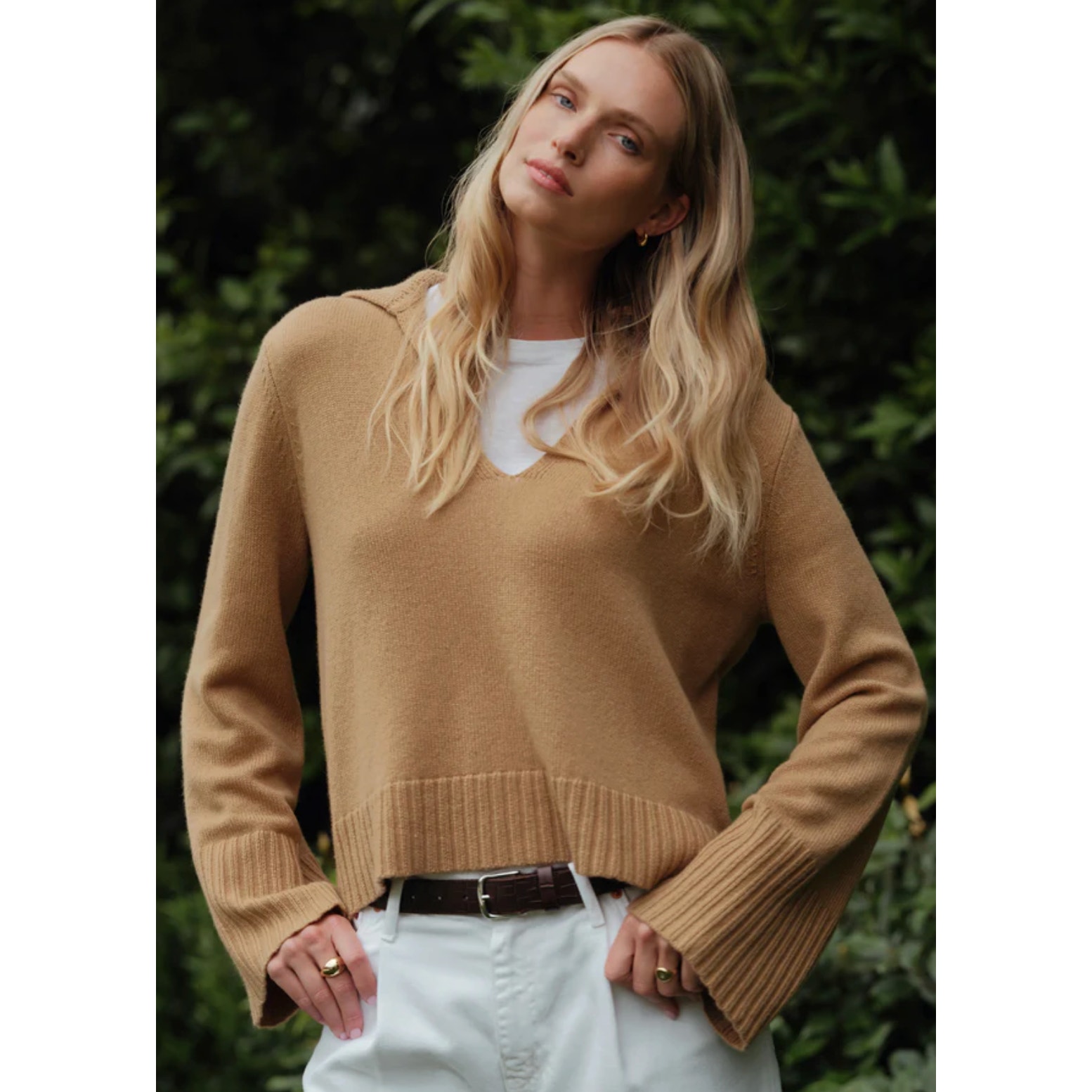 Jenni Kayne Cashmere Frances Polo Sweater Size Xs